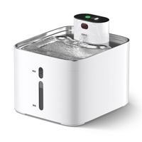 Distributeur d'eau automatique portable élégant en acier inoxydable pour chats et chiens, étanche, avec recharge intelligente et bols de voyage