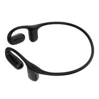 Headphone Bluetooth Open Ear dengan Mikrofon, Headset Nirkabel Peredam Kebisingan dengan Tombol Mute yang Dirancang untuk Rapat