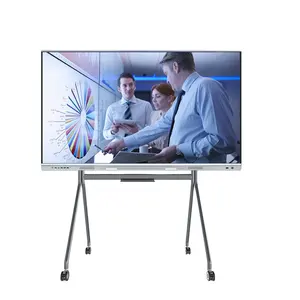 Lanton 65 pollici smart board con supporto regolabile in altezza monitor interattivo per adulti per lo shopping mall ristorante