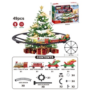 Nouveau produit transfrontalier: voie ferrée <span class=keywords><strong>électrique</strong></span> classique <span class=keywords><strong>de</strong></span> <span class=keywords><strong>Noël</strong></span> suspendue, tournant autour des arbres, voie d'assemblage polyvalente - Product Image 3