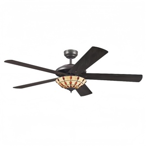 Ventilador de Techo DC de 48/52 Pulgadas con Acabado Bronce, Ligero, con Luz y Aspas de Madera Reversibles - Product Image 1