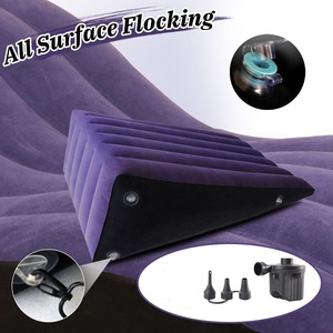 Coussin gonflable d'oreiller de cale pliable de sofa de sexe de PVC bleu <span class=keywords><strong>pour</strong></span> l'usage de lit de <span class=keywords><strong>Positions</strong></span> sexuelles de couples adultes de Bdsm - Product Image 4