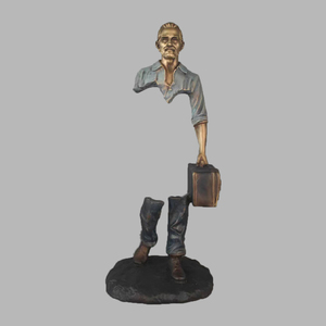 MUSI Table Art Scultura Personalizzata in Bronzo Astratta: Statua Uomo <span class=keywords><strong>Scomparso</strong></span>, Scultura Turistica da Esterno - Product Image 1