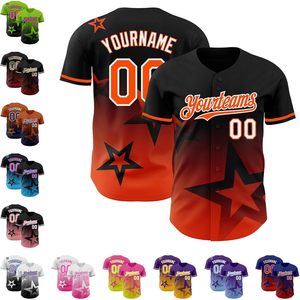 Custom Gradient Baseball Jersey Button <b>Down</b> Sublimated Moisture Wicking Unisex Adult Teens Sports Team Uniform - Product Image 3