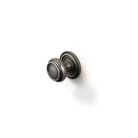 Bouton de meuble rond de style vintage français, poignée de tiroir en argent antique, quincaillerie pour commode