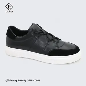 LANCI OEM Shoes Manufacturer Men's Casual Leather Shoes Flexible Skating Tennis Shoes Direct From Manufacturer