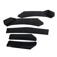 Kit de 5 pièces pour pare-chocs avant : Lame de protection universelle, séparateur, spoiler, diffuseur et canard pour voiture