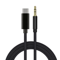 Câble audio USB C vers 3,5 mm mâle, câble audio tressé en nylon pour autoradio, pour téléphones de type C, haut-parleur, connexion audio casque