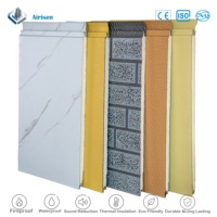 Panneau de revêtement mural en métal avec âme en mousse PU, insonorisant, isolant thermique, écologique, durable, pour murs préfabriqués commerciaux et industriels