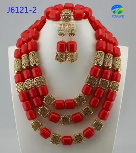 Good quality factory nigerian purple jewelry set indian fashion coral beads jewelry set