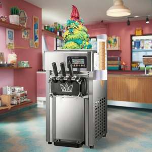 เครื่องทำไอศกรีม2 + 1รสชาติเครื่องทำไอศกรีมโยเกิร์ตผลไม้ - Product Image 1