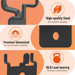 Pegboard <b>Clips</b> 20PC Black OEM ODM Vietnam Origin <b>Hooks</b> & Rails Pegboard Mounted Industrial Style Different Sizes And Shapes - Product Image 4