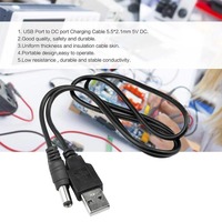 Kabel Daya JYX USB 2.0 Male DC 3.5x1.35mm 5V 24AWG Konduktor Tembaga Berisolasi PVC untuk Penggunaan Komputer Panjang Dapat Disesuaikan