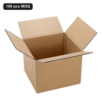 Boîte en carton ondulé en gros, carton d'expédition sécurisé et compact, options de logo, taille et matériaux personnalisés pour la distribution