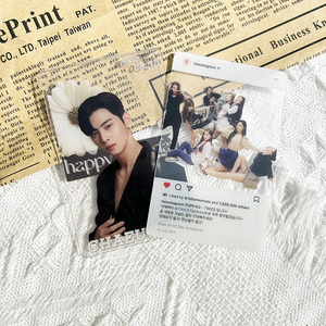 Carte transparente de haute qualité personnalisée pour les fans, photocard rétro en plastique pour idole Kpop, carte de concert, cadeau - Product Image 6