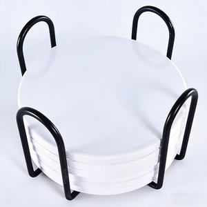 Personalized Custom Logo Ceramic Coasters Sublimation Blanks for Business Gifts Water Absorbent <b>Cup</b> <b>Mats</b> - Product Image 3