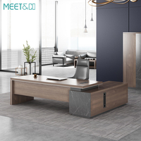 Ensemble de meubles de bureau PDG directeur général moderne classique bureau de poste de travail ergonomique en forme de L bureau modulaire MFC bureau à domicile