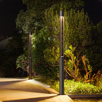 Lampe de jardin carrée Villa extérieur étanche Led aluminium haut pôle paysage réverbère
