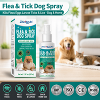 ZouRunAn Spray Antipulgas y Garrapatas para Perros de 227 ml, Etiqueta Blanca, OEM, ODM, Fórmula Personalizada, Color de Botella y Caja Personalizables, Etiqueta Multilingüe, Directo de Fábrica