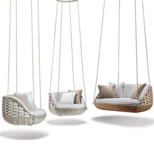 Oferta Especial Cama Colgante Redonda de Ratán Metálico Muebles de Jardín de Diseño Moderno para Exteriores Silla Hamaca de Patio para Uso en Parque - Product Image 3