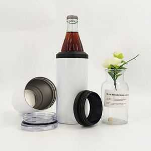 Vaso de Regalo de 16oz de Acero Inoxidable con Aislamiento al Vacío, Doble Tapa, Retención de Frío, Recubrimiento para Transferencia de Calor 4 en 1, para Cerveza y Cola - Product Image 2