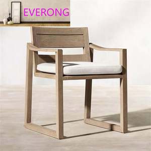 Durable Modern Solid <strong>Teak</strong> Outdoor <strong>Table</strong> and Chair Set with Waterproof Sunscreen Finish for Villa Garden Terrace - Product Image 5