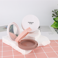 Offre Spéciale – Boîtier Compact Double Couche en Plastique Rond Personnalisable pour Poudre de Teint et Fard à Joues – Petit Format Portable et Adorable