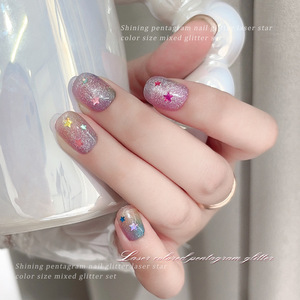 Mixed Size Candy Color Laser Star <b>Sequins</b> Five Point Nail Glitter Flakes for DIY Nail <b>Art</b> - Product Image 5