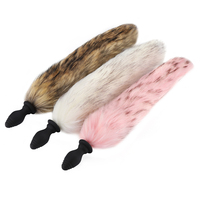 Plug Anal Vibrant Queue de Renard avec Télécommande 10 Vitesses Plug Anal en Silicone pour Couple de Femmes