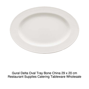 จานเสิร์ฟรูปไข่เดลต้าโบนไชน่า 29 × 20 ซม. รุ่น Gural -6 - Product Image 2