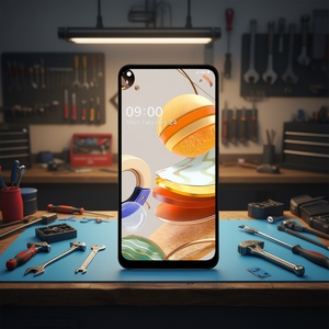 Schermo senza cornice per LG K61 2020, Q630 - Nero - Product Image 3