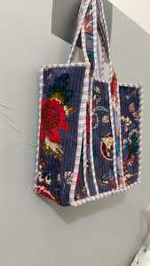 Sac fourre-tout de marché de qualité supérieure, grand sac, nouveau sac fourre-tout fait main, léger, avec sac de haute qualité en velours - Product Image 5
