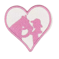 Patchs brodés perlés faits main en feutre non tissé, motifs dessin animé rose/cowboy western, lettres anglaises, cœurs et fleurs, thermocollants, pour chapeaux, DIY