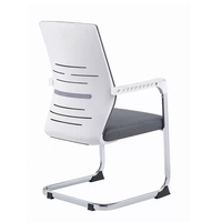 Chaise de bureau en maille de style moderne contemporain avec conception en tissu Base en métal à hauteur réglable sans accoudoirs pour la maison ou le bureau
