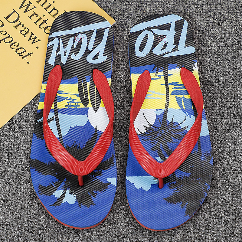 Customized Logo Flip Flops Slipper For Men PVC PE Beach Flipflops Slippers