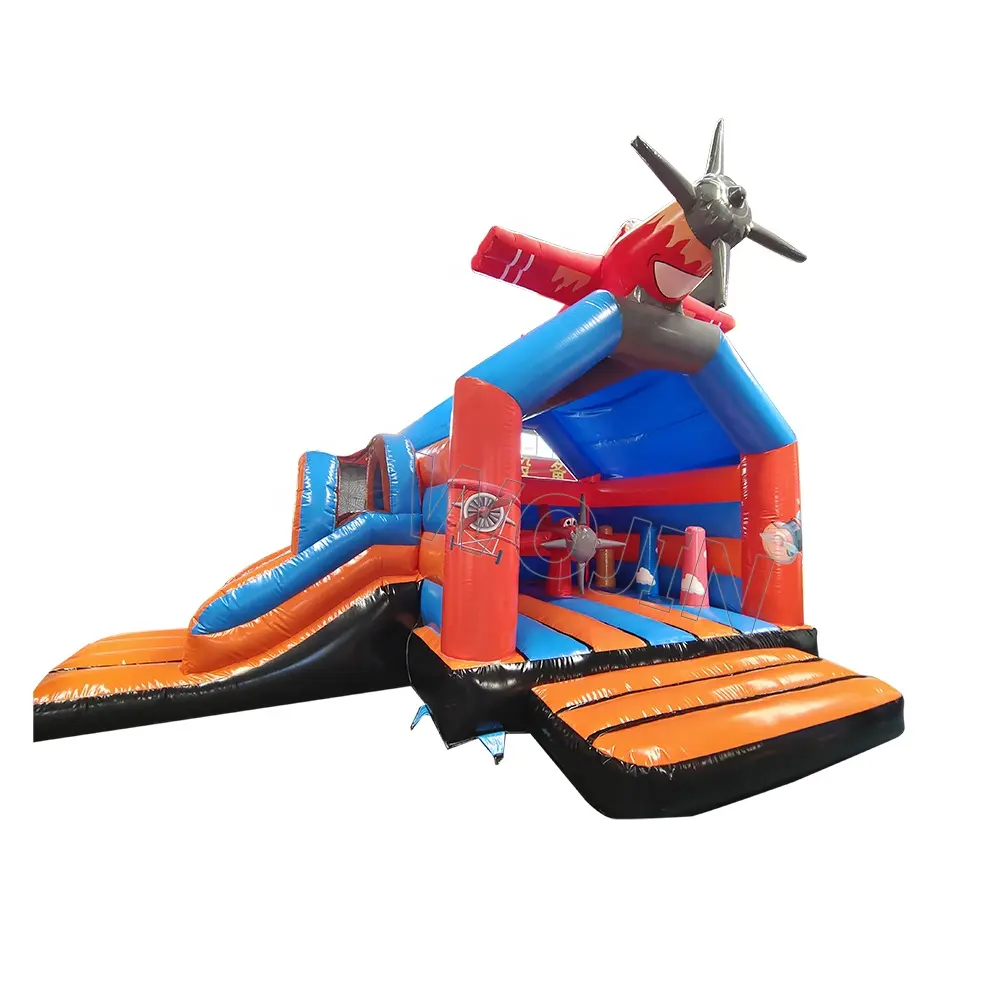 Venda quente avião inflável bouncy castelo bouncer com slide seca do ar