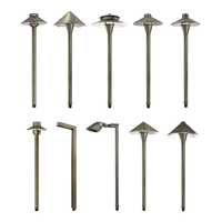 Garantía Estructural de por Vida, Iluminación de Jardín de Bajo Voltaje de 12 V, Lámpara de Camino para Exteriores, Luces de Paisaje de Latón con Poste