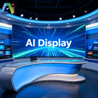Écran LED incurvé flexible créatif de qualité diffusion AI, 8K, IP65, garantie 2 ans, mur vidéo P1.2-P2.5, 7680Hz, 1000 nits, studio