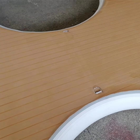 Bateau ponton gonflable WAKE en forme de E, ponton flottant, technologie Drop Stitch, capacité supérieure à 500 kg, pour sports nautiques, stationnement de jet ski, garantie 3 ans
