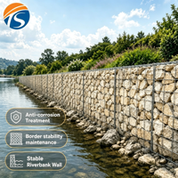 Cage en gabion pour la protection des rives, en alliage de zinc et d'aluminium antirouille, diamètre du fil de 3 à 7 mm