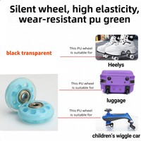 Roulettes universelles silencieuses en PU de 50 mm² à rangée unique pour chaussures de roller et valises