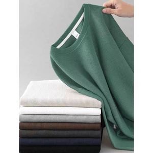 Custom Heren Shirt Met Lange Mouwen Oversized Thermische Wafel T-Shirts Zwaargewicht Katoenen Heren Boxy Cropped Wafel Gebreide T-Shirt - Product Image 3