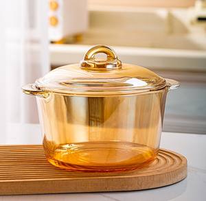 Manufacturer <b>Stock</b> 2.5 L Big <b>Pot</b> Two Ears Oven Stew Kitchen Accessories Cookware <b>Soup</b> Cooking <b>Pot</b> Dish Glass Casseroles - Product Image 6