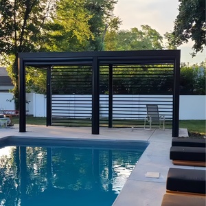 Pergola bioclimatique en aluminium de haute qualité, sur mesure, moderne, luxueuse, motorisée, pour jardin extérieur, toit de gazebo, écologique - Product Image 1