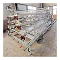 Équipement avicole pour ferme avicole : Cage à poules pondeuses à 3/4 niveaux, alimentation automatique, résistante à la corrosion, galvanisée à chaud