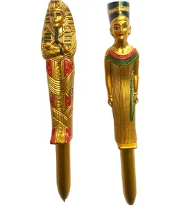 Bookstore Ancient Egyptian Queen Craft Ink Pen Resin Egypt文字Shape Pens