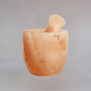 Mortero y Maja de Sal Rosa del Himalaya 100% Natural, Tallados en Piedra, Decoración para el Hogar, Alta Demanda, Venta al Por Mayor - Product Image 2