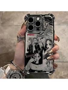 <span class=keywords><strong>Coque</strong></span> de téléphone créative à motif <span class=keywords><strong>anime</strong></span> cool pour <span class=keywords><strong>iPhone</strong></span> 17 Air 14 15 16 <span class=keywords><strong>Pro</strong></span> Max, transparente avec coins électroplaqués - Product Image 6