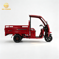 Moto électrique à trois roues avec cabine simple, véhicule électrique à trois roues pour le transport de marchandises, charge