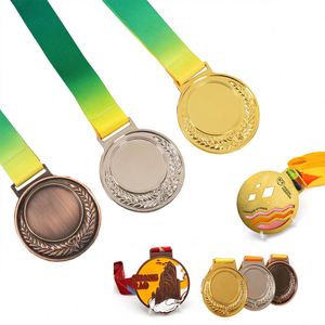 Fabricación de logotipo de aleación de zinc fútbol maratón correr carrera deporte diseño personalizado Metal grabado esmalte medallas con cinta - Product Image 6